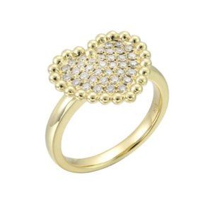 Ring in Yellow Gold set with Brilliant Diamonds